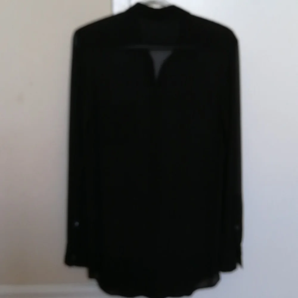 100%Silk Aritzia BABATON Sheer Long Sleeves Blouse( Shirt), size xs~s - Picture 2 of 6